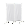 PARAVENT 2 PANNEAUX PLASTIQUE BLANC