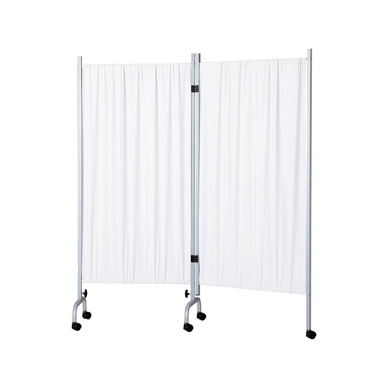 PARAVENT 2 PANNEAUX PVC BLANC NON FEU