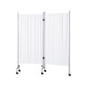 PARAVENT 2 PANNEAUX PVC BLANC NON FEU