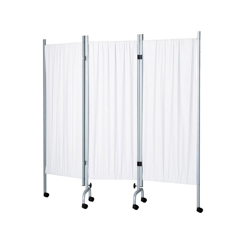 PARAVENT 3 PANNEAUX PVC BLANC NON FEU