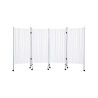 PARAVENT 4 PANNEAUX PVC BLANC NON FEU